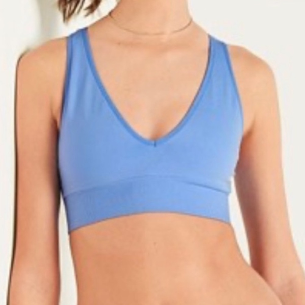 VS PINK Seamless Racerback Plunge Sports Bra Large - Picture 3 of 10